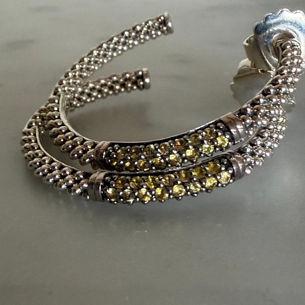 LAGOS Signature Color Yellow Sapphire Hoop Earrings